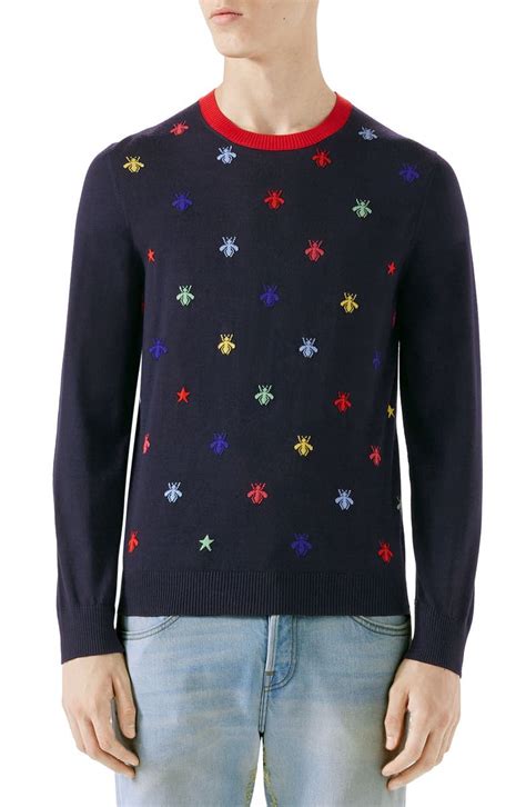 gucci sweater ladies|gucci bee embroidered sweater.